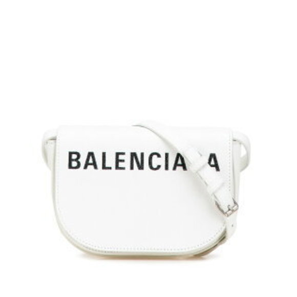 BALENCIAGA Ville Bag Shoulder Bag White Leather - Picture 1 of 8